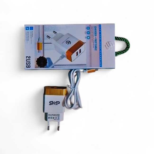 SVAP Dual USB Fast Charger with Cable Main Image