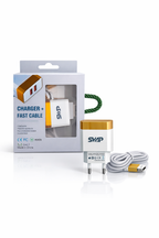 SVAP Dual USB Fast Charger with Cable