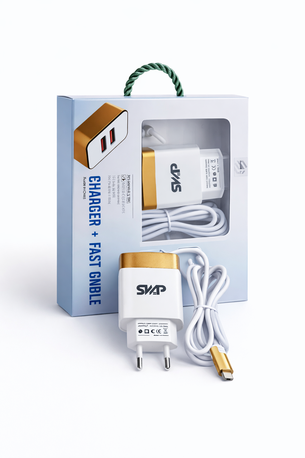 SVAP Dual USB Fast Charger with Cable