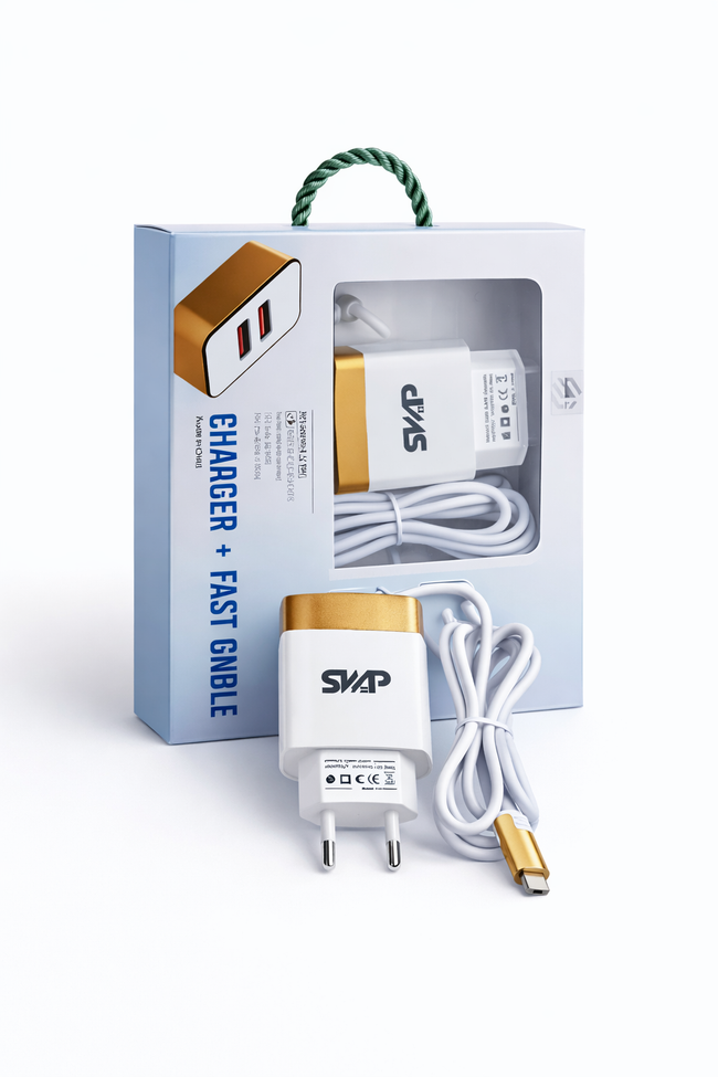 SVAP Dual USB Fast Charger with Cable Main Image