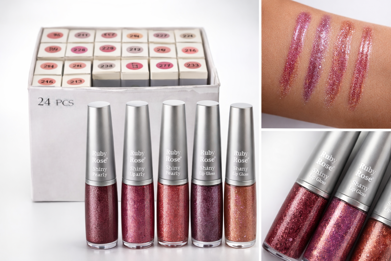 Ruby Rose® Shiny Pearly Lipgloss – Aloe &amp; Vitamin E