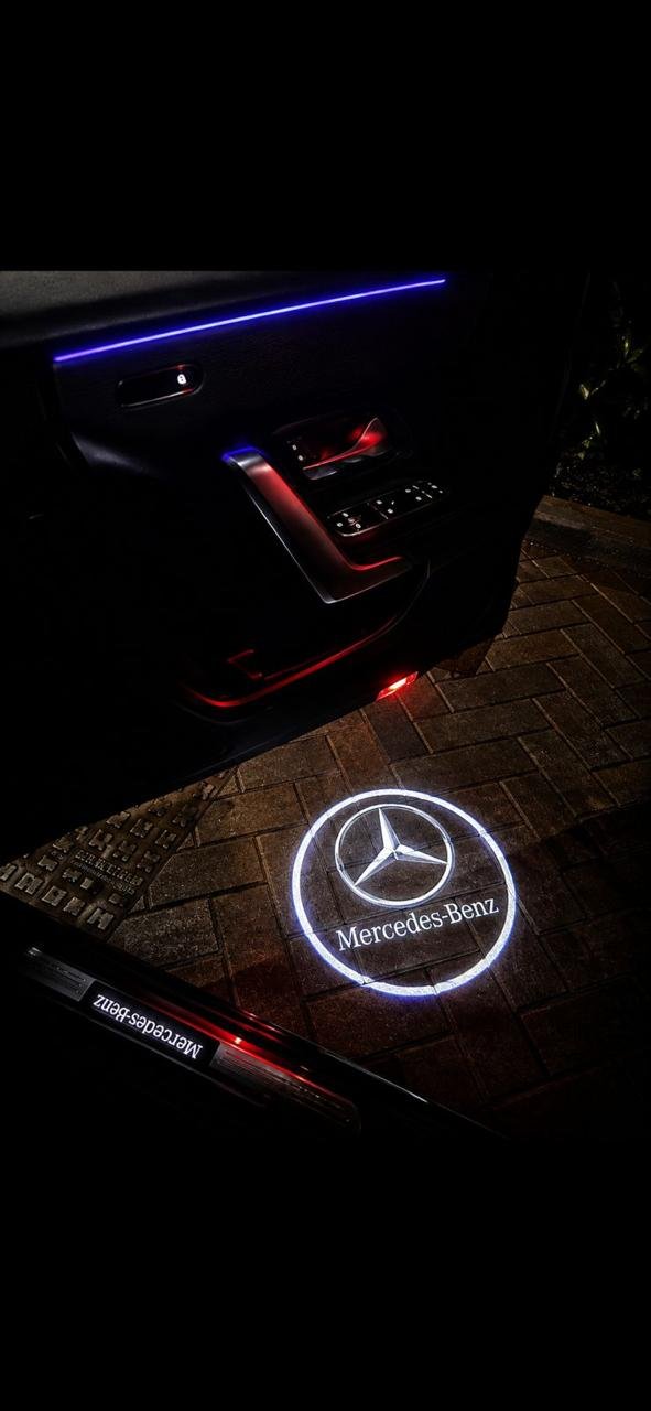 Mercedes Door Logo Light